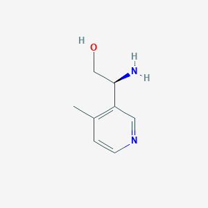 molecular formula C8H12N2O B13617085 (S)-2-Amino-2-(4-methylpyridin-3-yl)ethan-1-ol 