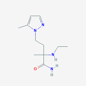 2-(Ethylamino)-2-methyl-4-(5-methyl-1h-pyrazol-1-yl)butanamide