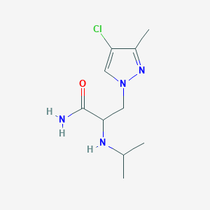 3-(4-Chloro-3-methyl-1h-pyrazol-1-yl)-2-(isopropylamino)propanamide