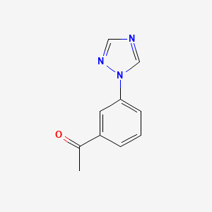 molecular formula C10H9N3O B13617322 1-(3-(1h-1,2,4-Triazol-1-yl)phenyl)ethan-1-one 