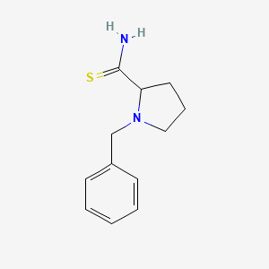 molecular formula C12H16N2S B13617325 1-Benzylpyrrolidine-2-carbothioamide 