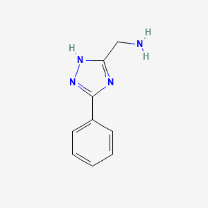 molecular formula C9H10N4 B1361733 （5-苯基-4H-1,2,4-三唑-3-基）甲胺 CAS No. 805179-91-3