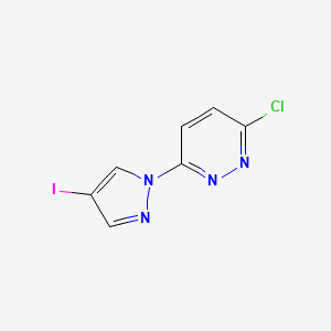 molecular formula C7H4ClIN4 B1361738 3-Chloro-6-(4-iodo-1H-pyrazol-1-yl)pyridazine CAS No. 957035-36-8