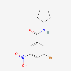 molecular formula C12H13BrN2O3 B1361739 3-溴-N-环戊基-5-硝基苯甲酰胺 CAS No. 941294-18-4