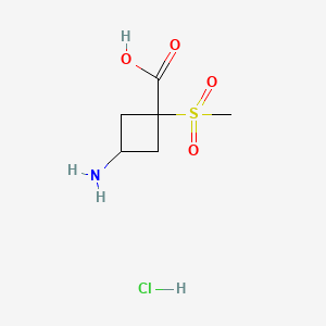 3-amino-1-methanesulfonylcyclobutane-1-carboxylic acid hydrochloride, Mixture of diastereomers