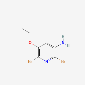 molecular formula C7H8Br2N2O B1361741 2,6-二溴-5-乙氧基吡啶-3-胺 CAS No. 1000018-10-9