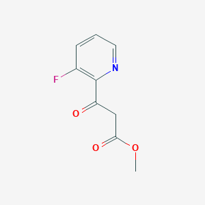 molecular formula C9H8FNO3 B13617479 Methyl 3-(3-fluoropyridin-2-yl)-3-oxopropanoate 