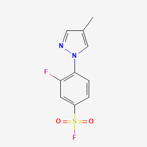 3-fluoro-4-(4-methyl-1H-pyrazol-1-yl)benzene-1-sulfonylfluoride