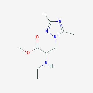 Methyl 3-(3,5-dimethyl-1h-1,2,4-triazol-1-yl)-2-(ethylamino)propanoate