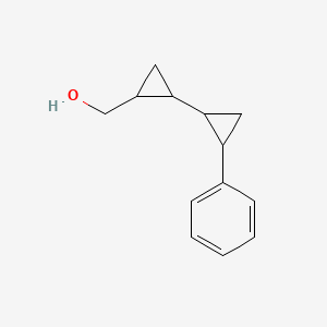 molecular formula C13H16O B13617535 [2-(2-Phenylcyclopropyl)cyclopropyl]methanol 