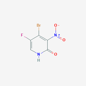 molecular formula C5H2BrFN2O3 B1361766 4-溴-5-氟-3-硝基吡啶-2-醇 CAS No. 884495-02-7