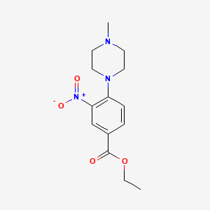 molecular formula C14H19N3O4 B1361768 4-(4-甲基哌嗪-1-基)-3-硝基苯甲酸乙酯 CAS No. 1000018-71-2