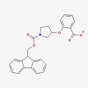 2-[(1-{[(9H-fluoren-9-yl)methoxy]carbonyl}pyrrolidin-3-yl)oxy]benzoic acid