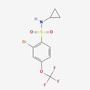molecular formula C10H9BrF3NO3S B1361775 2-bromo-N-cyclopropyl-4-(trifluoromethoxy)benzenesulfonamide CAS No. 957062-79-2