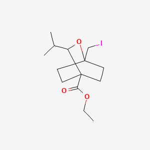 Ethyl 1-(iodomethyl)-3-(propan-2-yl)-2-oxabicyclo[2.2.2]octane-4-carboxylate