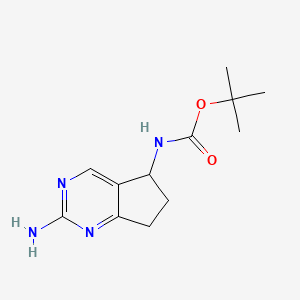 tert-butyl N-{2-amino-5H,6H,7H-cyclopenta[d]pyrimidin-5-yl}carbamate