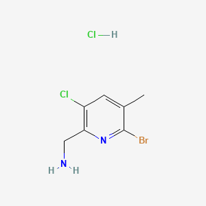 1-(6-Bromo-3-chloro-5-methylpyridin-2-yl)methanamine hydrochloride