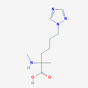 2-Methyl-2-(methylamino)-6-(1h-1,2,4-triazol-1-yl)hexanoic acid