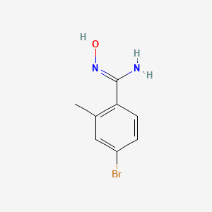 molecular formula C8H9BrN2O B13618168 4-bromo-N-hydroxy-2-methylbenzamidine 