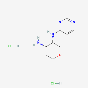 rac-(3R,4R)-N3-(2-methylpyrimidin-4-yl)oxane-3,4-diamine dihydrochloride, cis