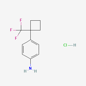 4-(1-(Trifluoromethyl)cyclobutyl)aniline hydrochloride