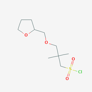 2,2-Dimethyl-3-((tetrahydrofuran-2-yl)methoxy)propane-1-sulfonyl chloride