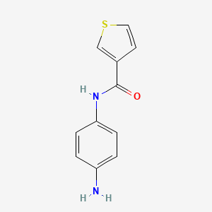 molecular formula C11H10N2OS B13618293 N-(4-Aminophenyl)thiophene-3-carboxamide 