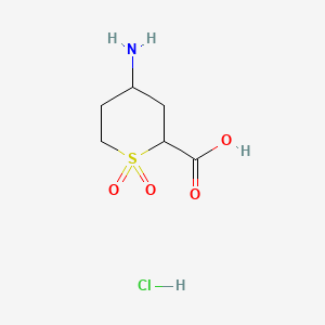 4-amino-1,1-dioxo-1lambda6-thiane-2-carboxylicacidhydrochloride,Mixtureofdiastereomers