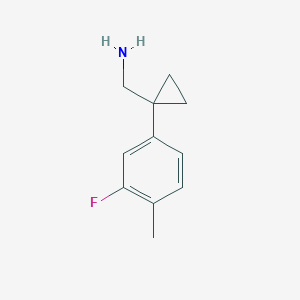 (1-(3-Fluoro-4-methylphenyl)cyclopropyl)methanamine