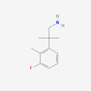 2-(3-Fluoro-2-methylphenyl)-2-methylpropan-1-amine