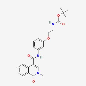 tert-butylN-{2-[3-(2-methyl-1-oxo-1,2-dihydroisoquinoline-4-amido)phenoxy]ethyl}carbamate