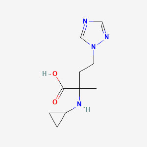 2-(Cyclopropylamino)-2-methyl-4-(1h-1,2,4-triazol-1-yl)butanoic acid