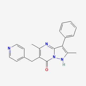 2,5-Dimethyl-3-phenyl-6-[(pyridin-4-yl)methyl]pyrazolo[1,5-a]pyrimidin-7-ol