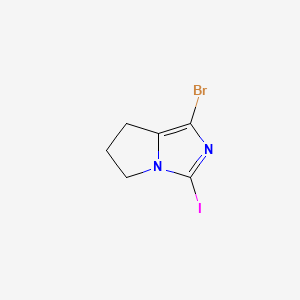 1-bromo-3-iodo-5H,6H,7H-pyrrolo[1,2-c]imidazole