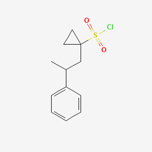 1-(2-Phenylpropyl)cyclopropane-1-sulfonyl chloride