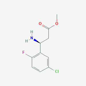 Methyl (S)-3-amino-3-(5-chloro-2-fluorophenyl)propanoate