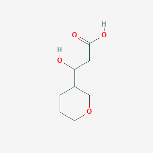 3-Hydroxy-3-(oxan-3-yl)propanoic acid