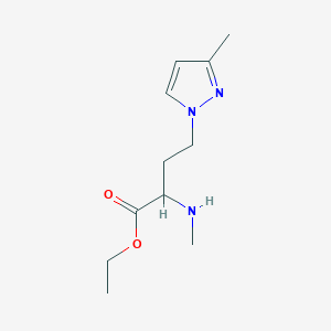 Ethyl 4-(3-methyl-1h-pyrazol-1-yl)-2-(methylamino)butanoate