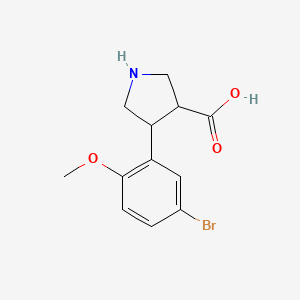 4-(5-Bromo-2-methoxyphenyl)pyrrolidine-3-carboxylic acid