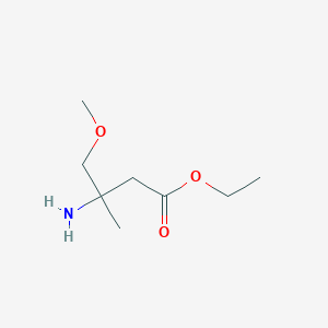 molecular formula C8H17NO3 B13619254 Ethyl 3-amino-4-methoxy-3-methylbutanoate 