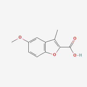 molecular formula C11H10O4 B1361934 5-Methoxy-3-methyl-benzofuran-2-carboxylic acid CAS No. 81718-77-6