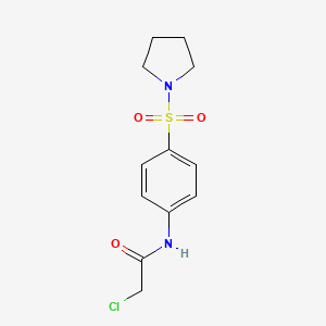 2-chloro-N-[4-(pyrrolidin-1-ylsulfonyl)phenyl]acetamide