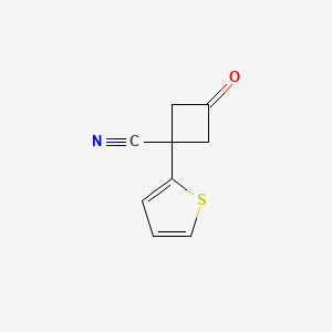 3-Oxo-1-(2-thienyl)cyclobutanecarbonitrile