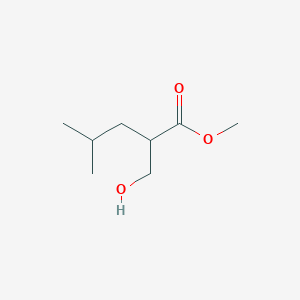 molecular formula C8H16O3 B13619668 Pentanoic acid, 2-(hydroxymethyl)-4-methyl-, methyl ester CAS No. 403804-65-9