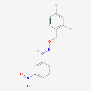 molecular formula C14H10Cl2N2O3 B1361967 3-nitrobenzenecarbaldehyde O-(2,4-dichlorobenzyl)oxime 