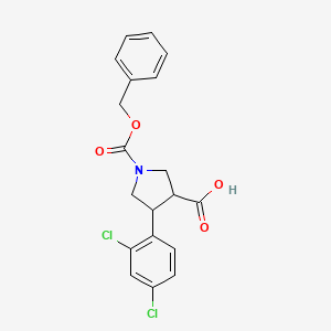 4-(2,4-dichlorophenyl)-1-phenylmethoxycarbonylpyrrolidine-3-carboxylic acid