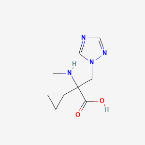 2-Cyclopropyl-2-(methylamino)-3-(1h-1,2,4-triazol-1-yl)propanoic acid