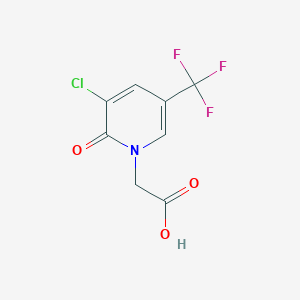 molecular formula C8H5ClF3NO3 B1361993 [3-chloro-2-oxo-5-(trifluoromethyl)pyridin-1(2H)-yl]acetic acid CAS No. 851208-01-0