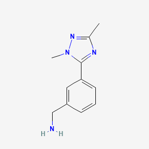 (3-(1,3-Dimethyl-1h-1,2,4-triazol-5-yl)phenyl)methanamine