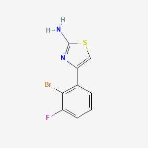 4-(2-Bromo-3-fluorophenyl)-1,3-thiazol-2-amine